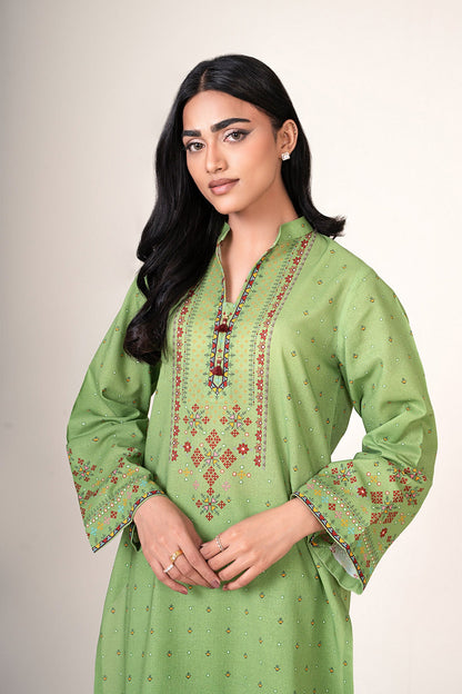 2 Piece - Unstitched - Printed Khaddar Suit - X7151