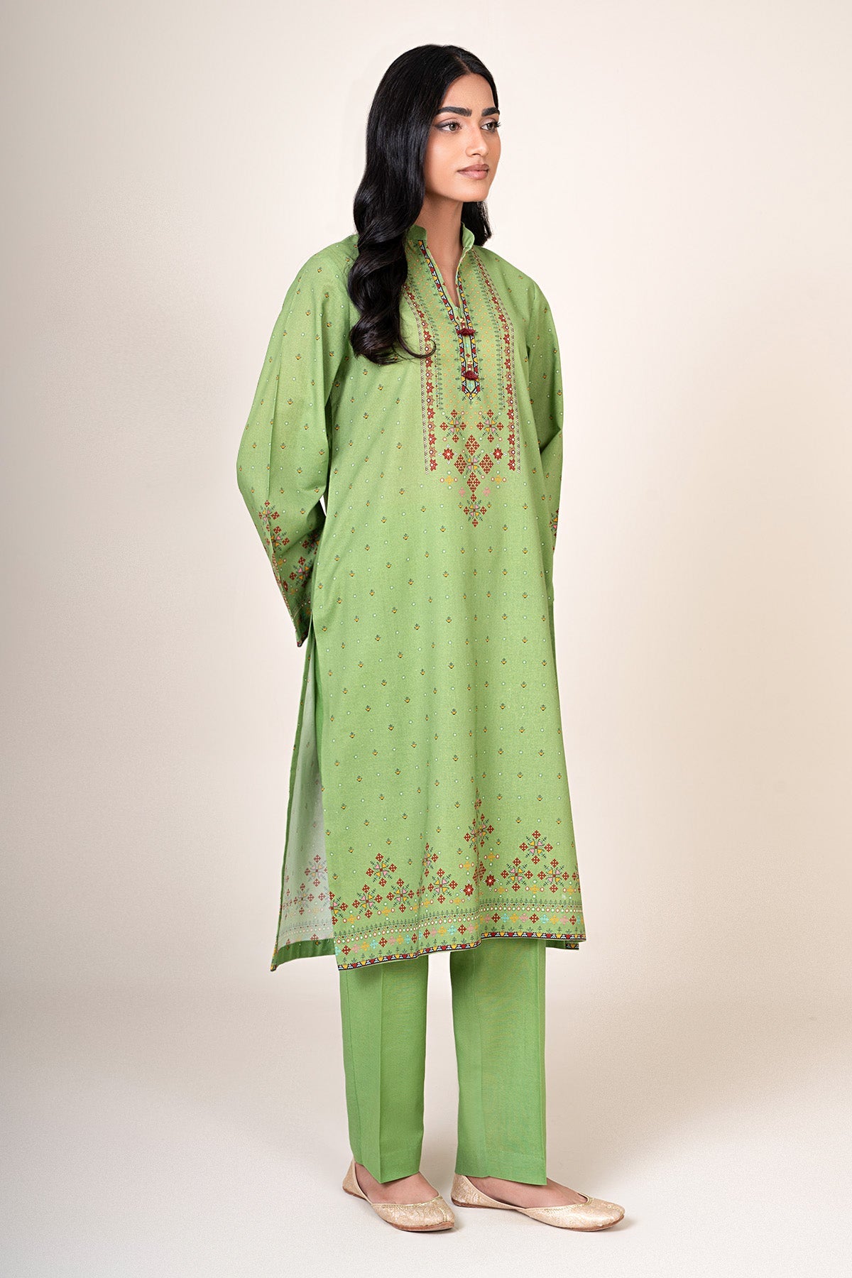 2 Piece - Unstitched - Printed Khaddar Suit - X7151