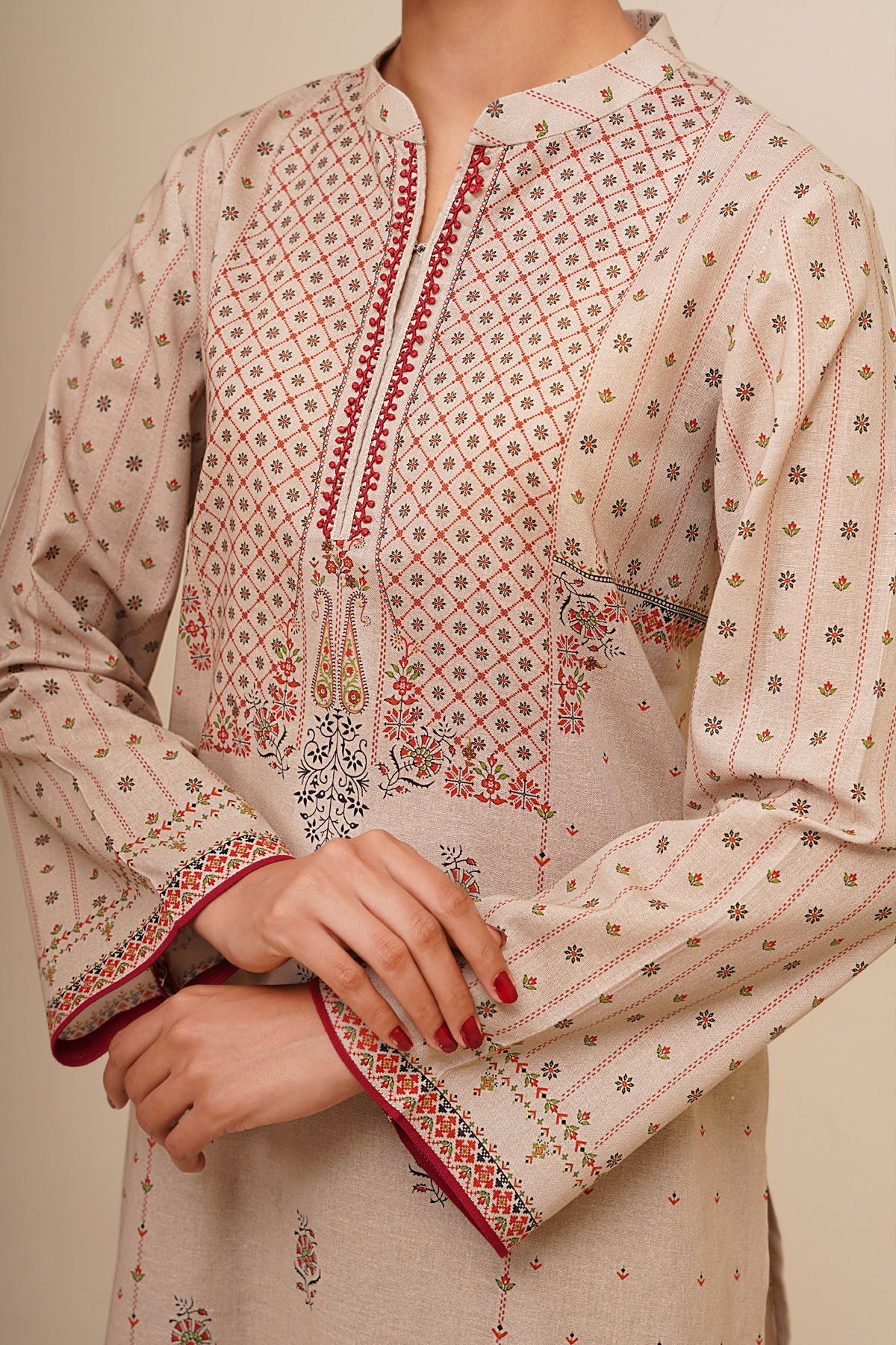 2 Piece - Unstitched - Printed Khaddar Suit - X7155