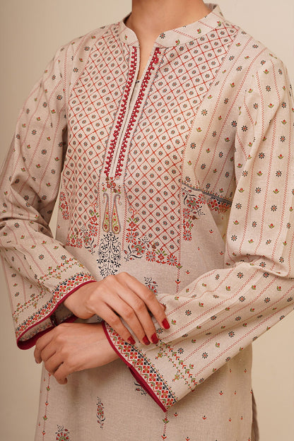 2 Piece - Unstitched - Printed Khaddar Suit - X7155