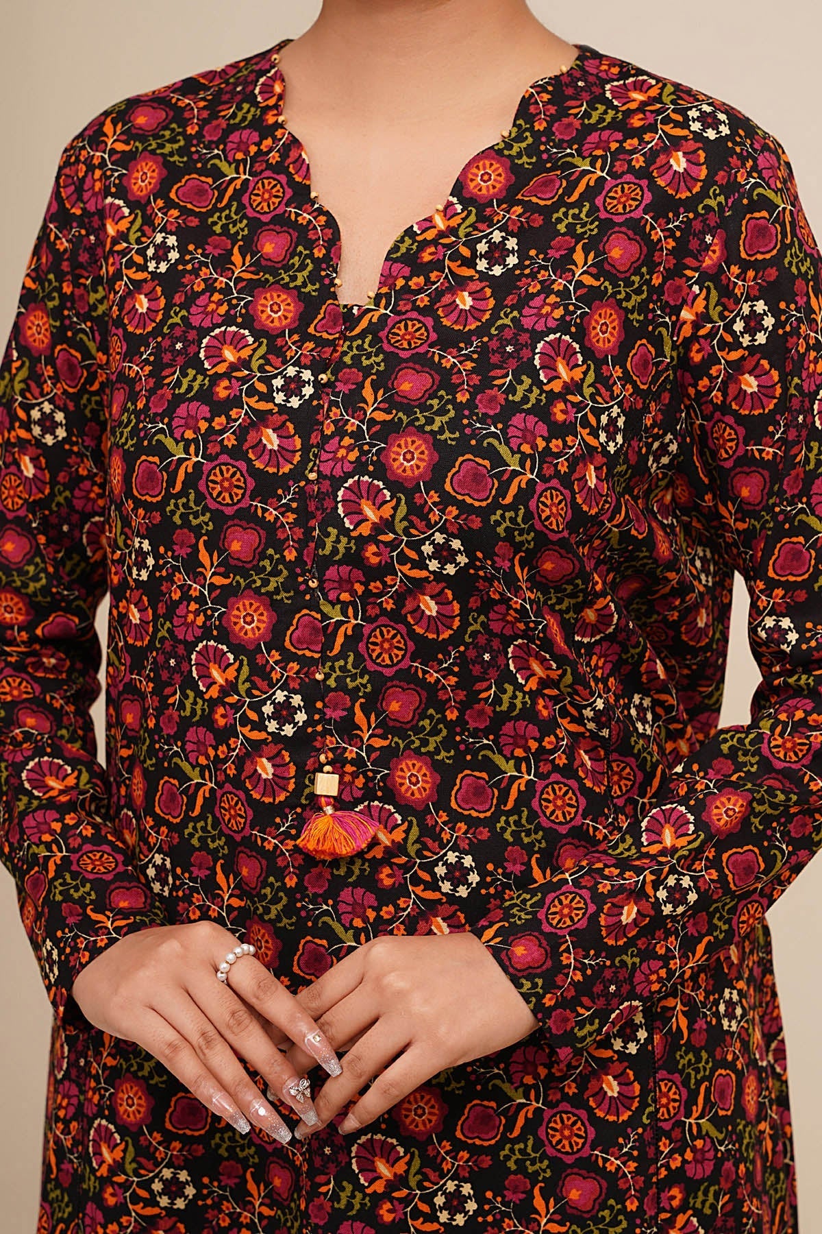 2 Piece - Unstitched - Printed Khaddar Suit - X7163