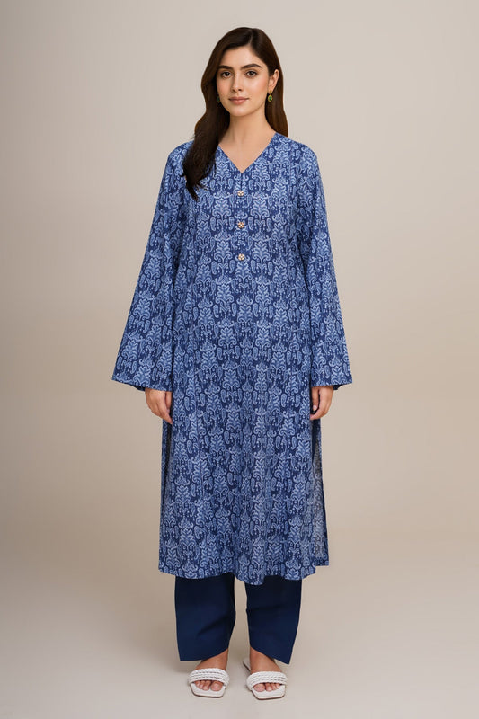 2 Piece - Unstitched - Printed Khaddar Suit - X7170