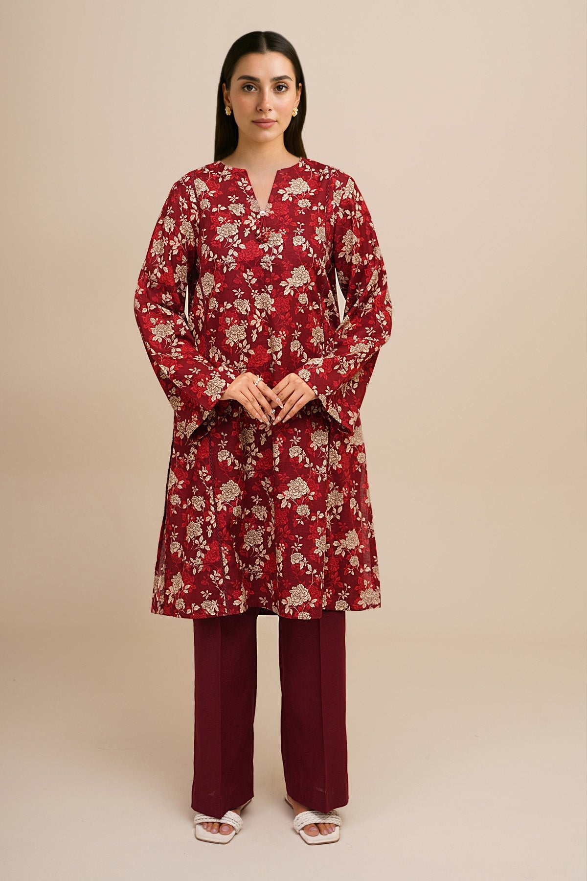 2 Piece - Unstitched - Printed Khaddar Suit - X7173
