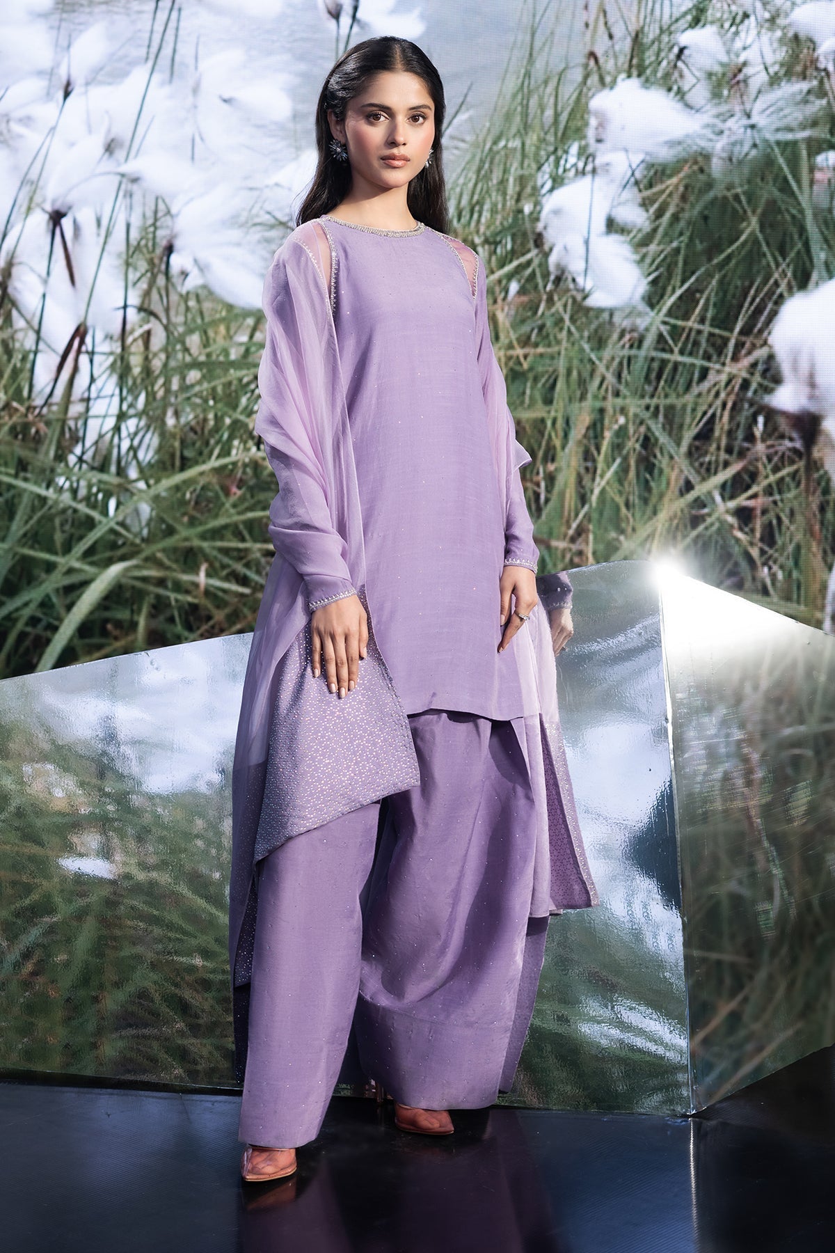 3 Piece - Stitched - Embellished Silk Suit - KPS25-P3490