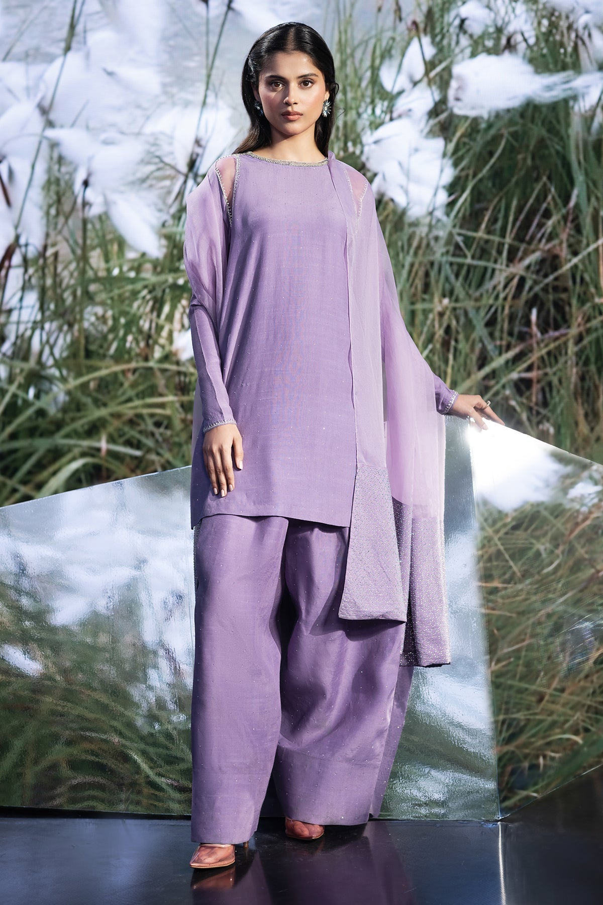 3 Piece - Stitched - Embellished Silk Suit - KPS25-P3490