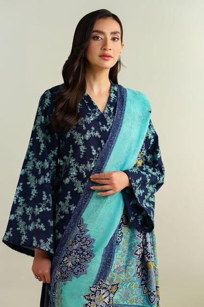 3 Piece - Stitched - Embroidered Khaddar Suit - KPW24-P3044-44