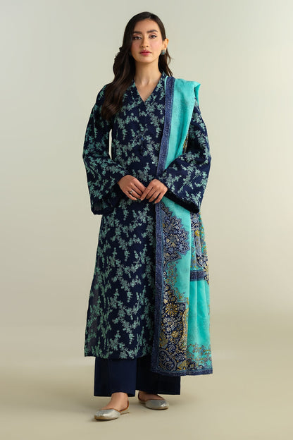 3 Piece - Stitched - Embroidered Khaddar Suit - KPW24-P3044-44