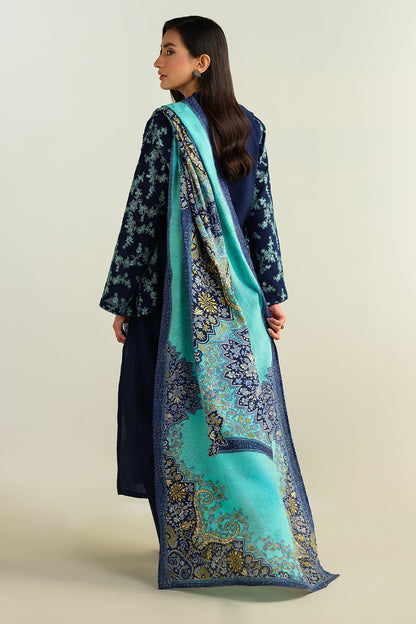 3 Piece - Stitched - Embroidered Khaddar Suit - KPW24-P3044-44