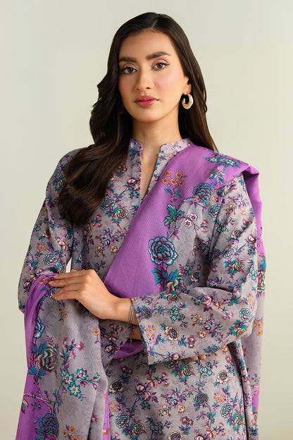 3 Piece - Stitched - Printed Khaddar Suit - KPW24-P3134-134