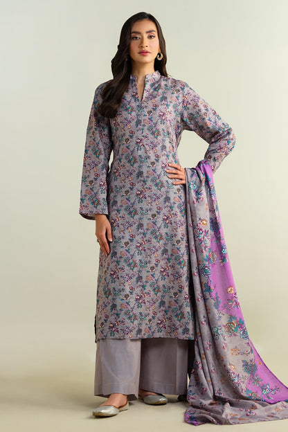 3 Piece - Stitched - Printed Khaddar Suit - KPW24-P3134-134