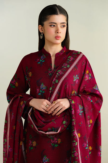 3 Piece - Stitched - Printed Khaddar Suit - KPW24-P3136-136