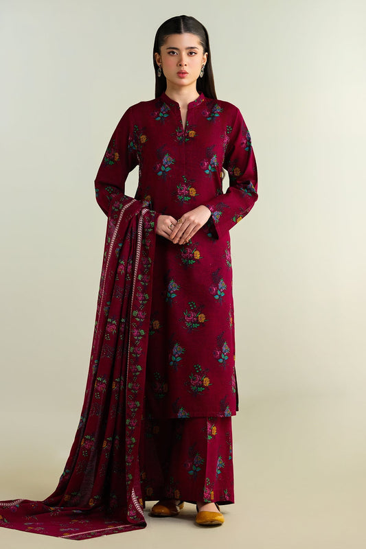 3 Piece - Stitched - Printed Khaddar Suit - KPW24-P3136-136