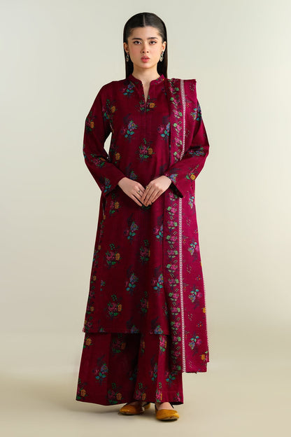 3 Piece - Stitched - Printed Khaddar Suit - KPW24-P3136-136
